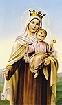 Our Lady of Mount Carmel mass card
