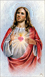 Sacred Heart of Jesus 2 Mass Card, imported from Italy