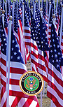 Flag with any military symbol memorial card