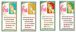 Serenity Prayer 4-card Set memorial Print-image